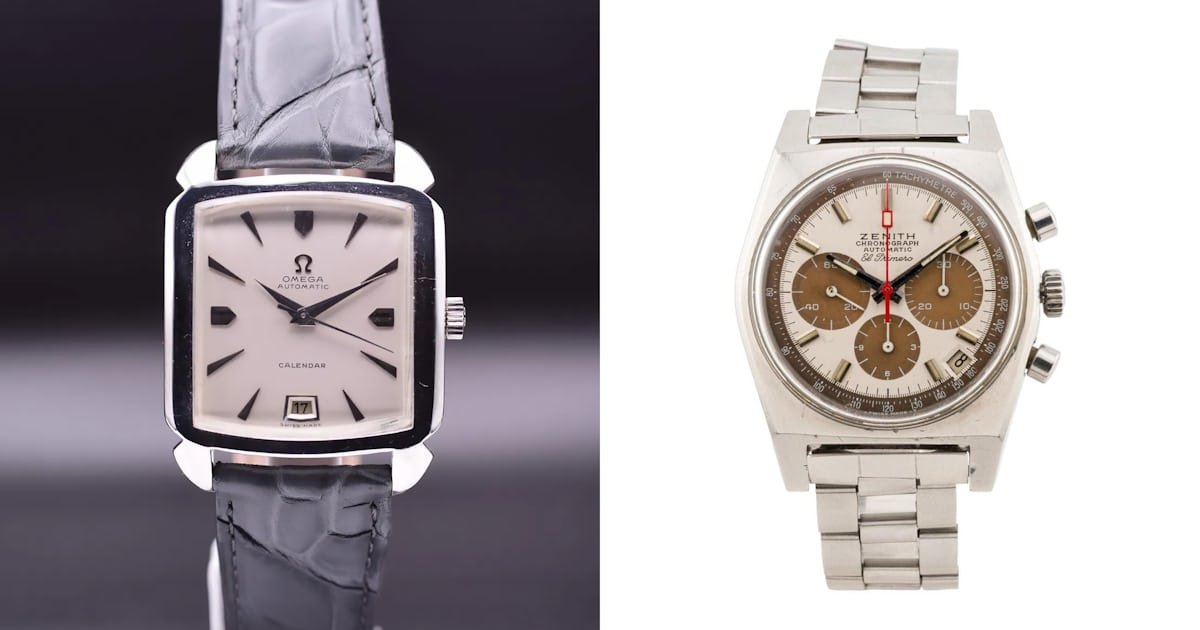 SEO-optimized image alt text: Omega Grand Luxe and Zenith El Primero A384 watches
